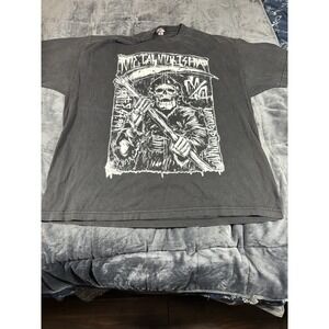 Vintage Metal Mulisha T-Shirt Size 2X Black Grunge Big Logo‎  Y2K thrashed